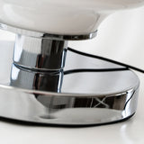 Modern Table Lamp  White Glass Shade Chrome Base - Product detail 5