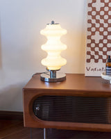 Modern Table Lamp  White Glass Shade Chrome Base - Product detail 11