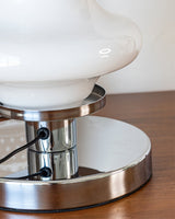 Modern Table Lamp  White Glass Shade Chrome Base - Product detail 10