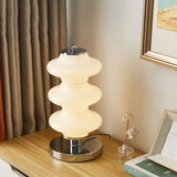Modern Table Lamp  White Glass Shade Chrome Base - Product detail 13