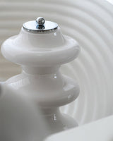 Modern Table Lamp  White Glass Shade Chrome Base - Product detail 6