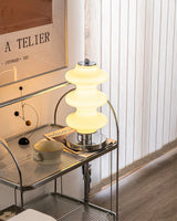 Modern Table Lamp  White Glass Shade Chrome Base - Product detail 15