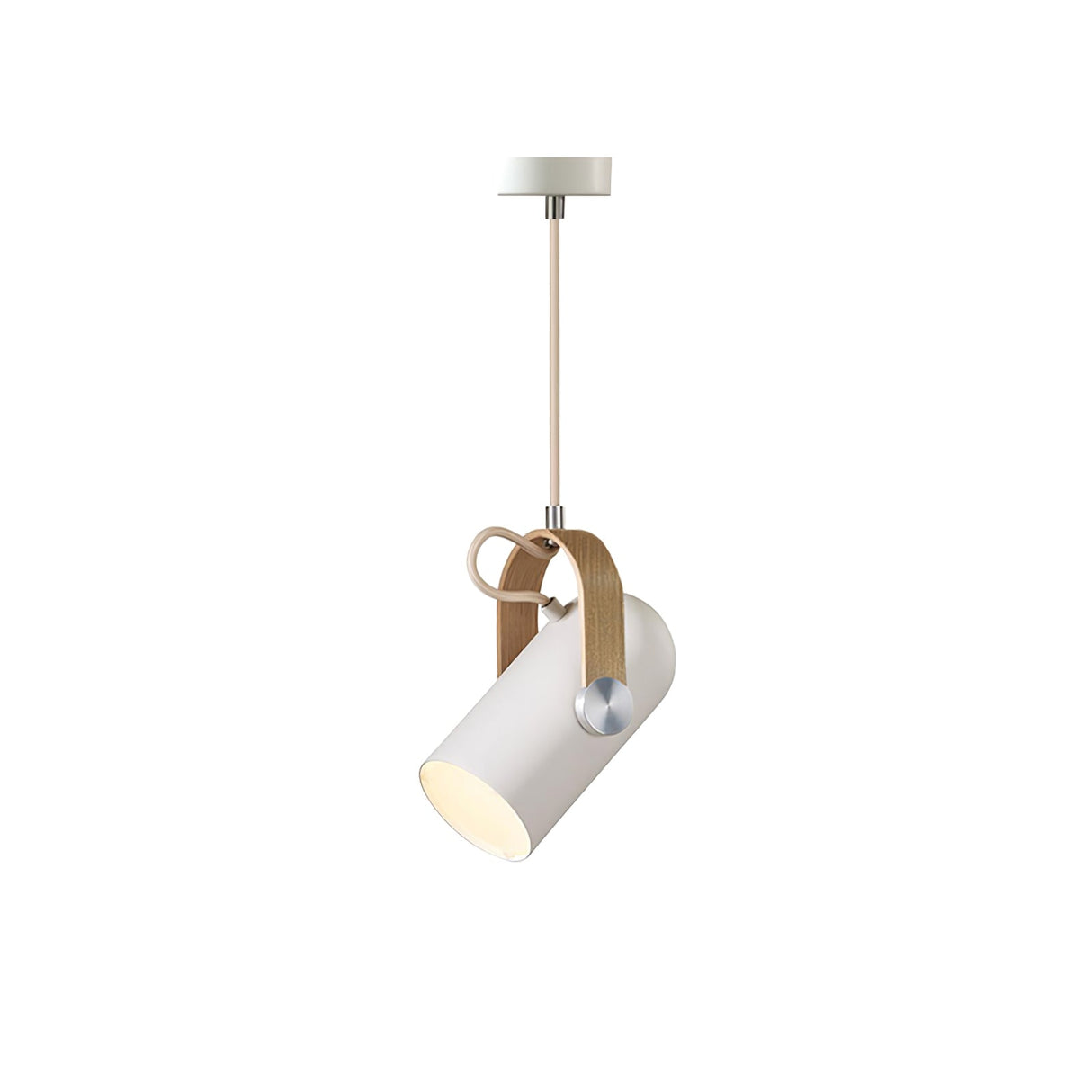 Modern Pendant Light  Black Metal Wood Accent - Product detail 7