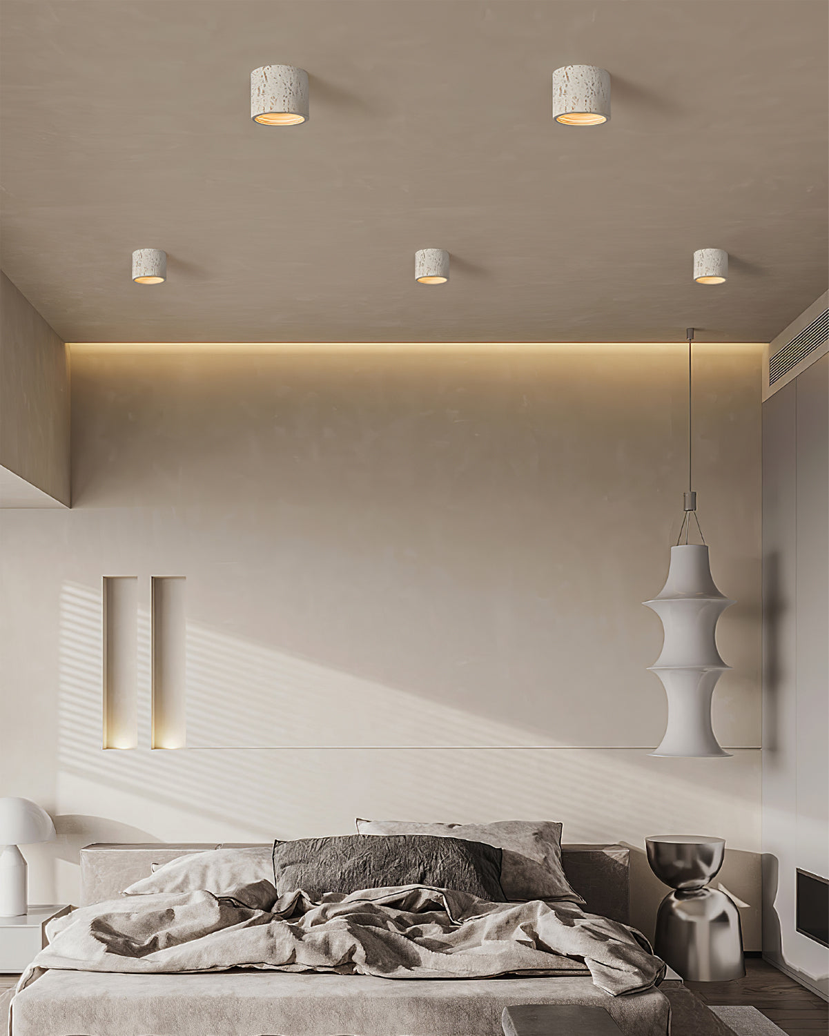 Modern Ceiling Light  Textured Cylindrical Design - Product example