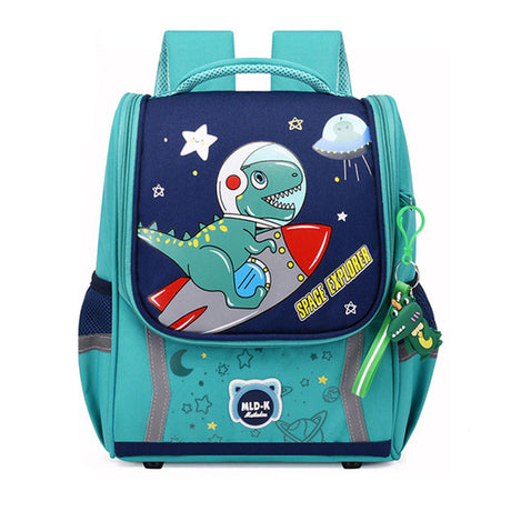 Space Explorer Kids Backpack  Dinosaur Astronaut Design - Detailed view