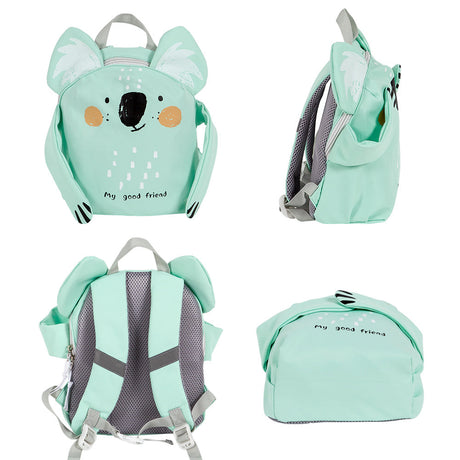 Kids Koala Backpack  Mint Green Canvas Design - Product detail 5