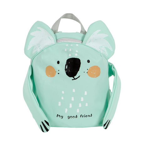 Kids Koala Backpack  Mint Green Canvas Design - Product showcase