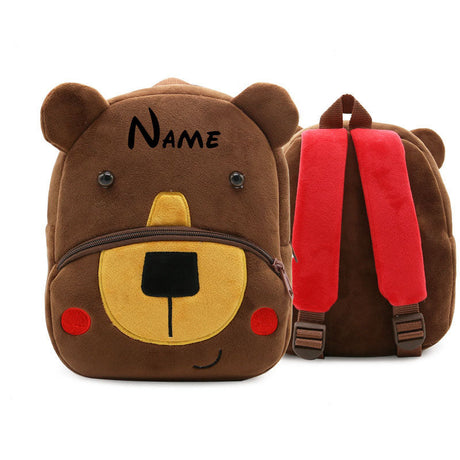 Kids Animal Backpack  Gray Elephant Design With Navy Accents - Detailed view