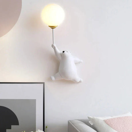 Kids Wall Lamp  Balloon Bear Design With Glowing Sphere - Product detail 4