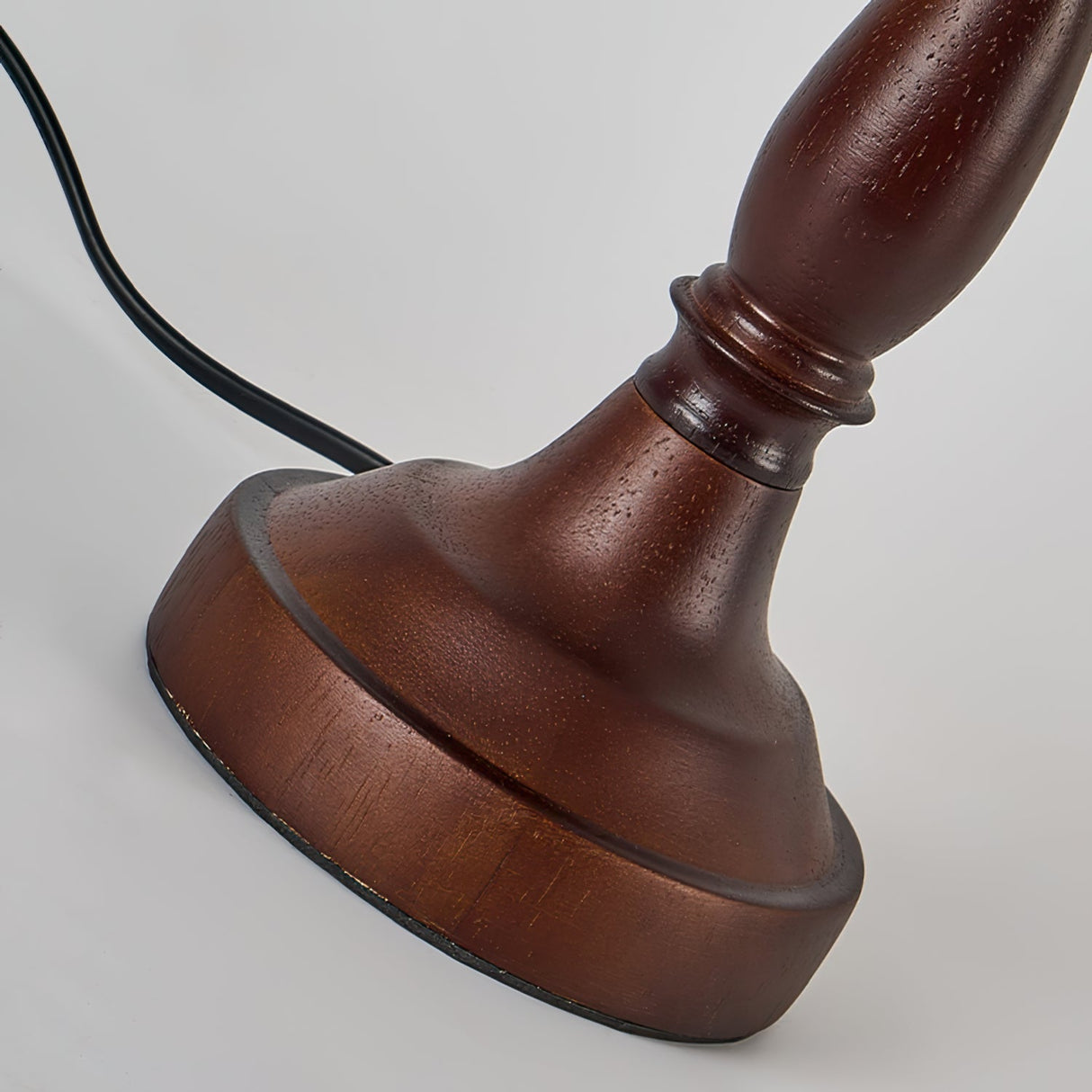 Traditional Table Lamp  Walnut Base With Pleated Shade - Product detail 9