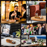 Wooden Cigar Ashtray  Crystal Whiskey Glass Tray Set - Product detail 8