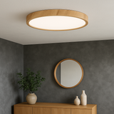 Wood Grain Ceiling Light  LED Round Flush Mount - Product example