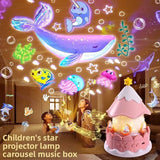 Princess Castle Night Light  Musical Star Projector with Rotating Base - Product detail 9