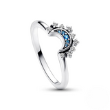 Sun Moon Ring  Sterling Silver Two-Tone Celestial Design - Product detail 5