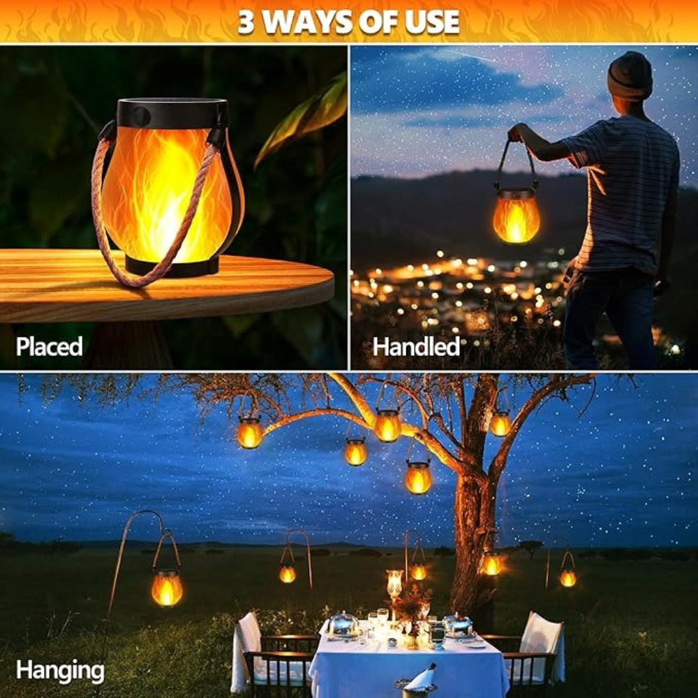 Solar Flame Lantern  Waterproof Flickering LED Outdoor Light - Product detail 5