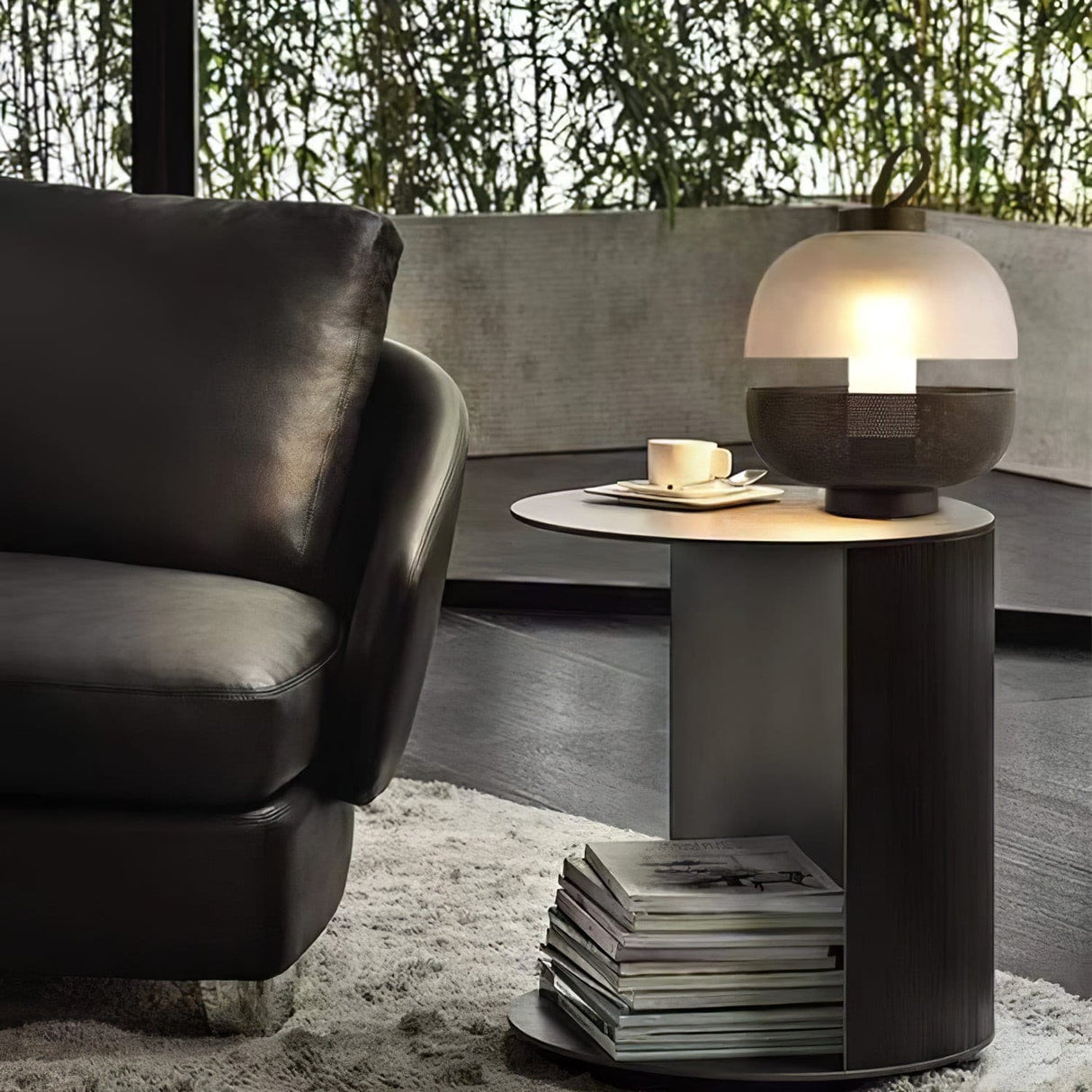 Modern Table Lamp  Mesh Metal and Frosted Glass Design - Product detail 7