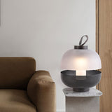 Modern Table Lamp  Mesh Metal and Frosted Glass Design - Product example