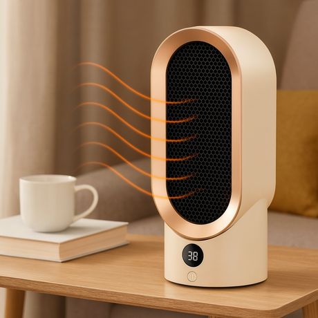 Ceramic Space Heater  Digital Display Portable Electric Fan - Product showcase