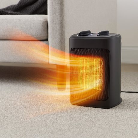 Portable Electric Space Heater  PTC Ceramic with Adjustable Thermostat - Product showcase