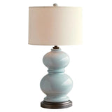 Ceramic Table Lamp  White Gourd Base with Linen Shade - Product detail 17
