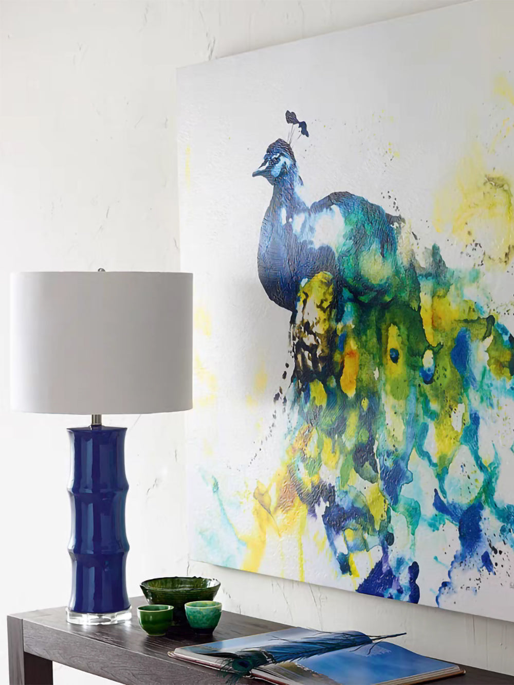 Ceramic Table Lamp  Navy Bamboo Design Base - Product detail 5