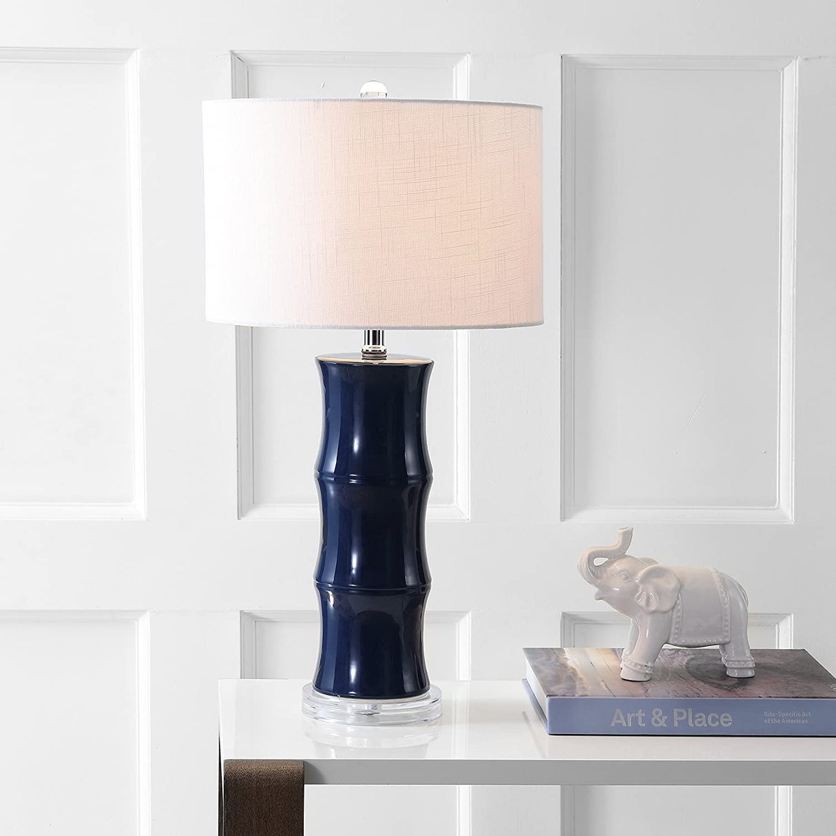Ceramic Table Lamp  Navy Bamboo Design Base - Product detail 4