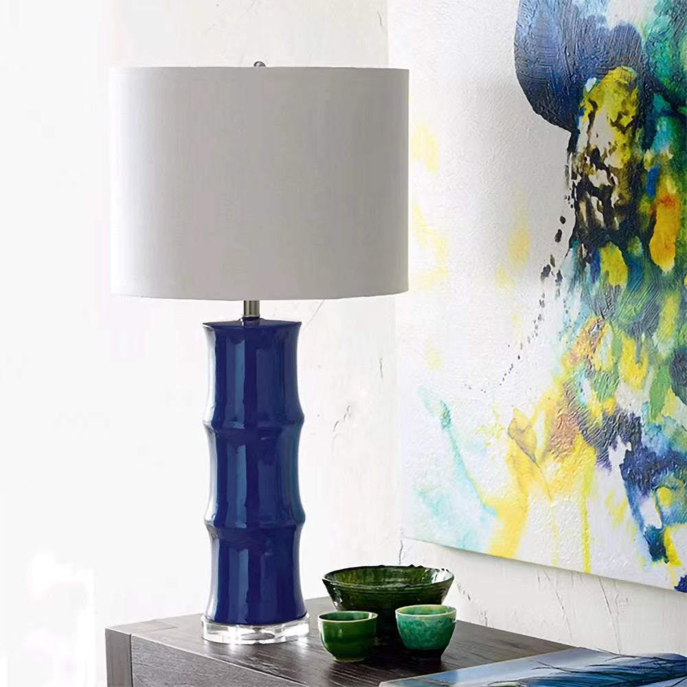 Ceramic Table Lamp  Navy Bamboo Design Base - Product detail 14