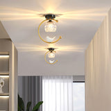 Modern Bird Ceiling Light  Brass Frame Glass Shade - Product detail 8