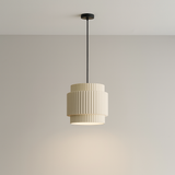 Modern Pendant Light  Ribbed Ceramic Shade Design - Product showcase