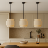 Modern Pendant Light  Ribbed Ceramic Shade Design - Product detail 5