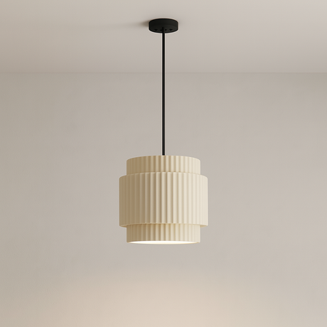 Modern Pendant Light  Ribbed Ceramic Shade Design - Product detail 8