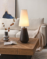 Ceramic Table Lamp  Tapered Base With Fabric Shade - Product example
