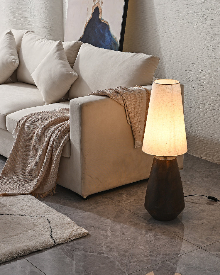 Ceramic Table Lamp  Tapered Base With Fabric Shade - Product detail 6