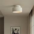 Ceramic Ceiling Light  Fluted White Minimalist Design - Product showcase