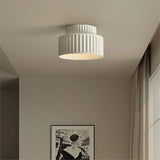 Ceramic Ceiling Light  Fluted White Minimalist Design - Product showcase