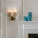Modern Wall Sconce  Brass Frame Clear Glass Shade - Product detail 10