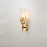Modern Wall Sconce  Brass Frame Clear Glass Shade - Product detail 17