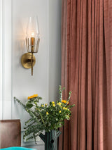 Modern Wall Sconce  Brass Frame Clear Glass Shade - Product detail 13