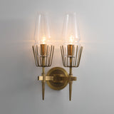 Modern Wall Sconce  Brass Frame Clear Glass Shade - Product detail 19