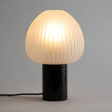 Modern Table Lamp  Frosted Glass Dome With Marble Base - Detailed view