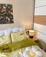 Geometric Table Lamp  Orange Glass Base with Checkerboard Shade - Product detail 33