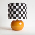 Geometric Table Lamp  Orange Glass Base with Checkerboard Shade - Product detail 41