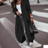 Urban Trench Coat  Lightweight Waterproof Longline Design - Detailed view
