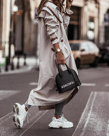 Urban Trench Coat  Lightweight Waterproof Longline Design - Product detail 5