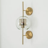 Modern Glass Wall Lamp  Brushed Brass with Clear Cylinder Shade - Product detail 15