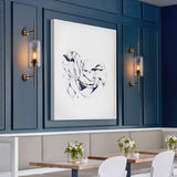Modern Glass Wall Lamp  Brushed Brass with Clear Cylinder Shade - Product detail 8
