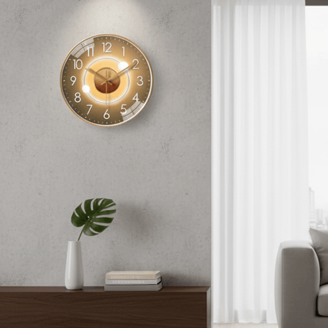 Modern Wall Clock  Silent Quartz Movement Minimalist Design - Product showcase