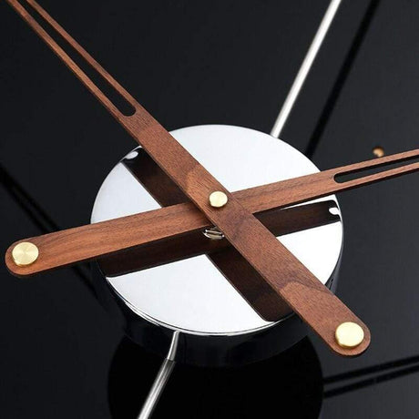 Modern Wall Clock  Large Minimalist Design with Bronze Hands - Product detail 5