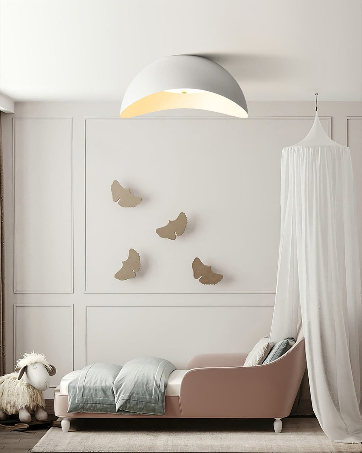 Modern LED Ceiling Light  Curved Black Metal Ring Design - Product detail 11