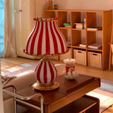 Striped Table Lamp  Red White Circus Design - Product detail 4